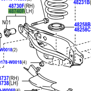 Toyota Auris/Hybrid 2012-2018 Rear Suspension Arm Assy LH