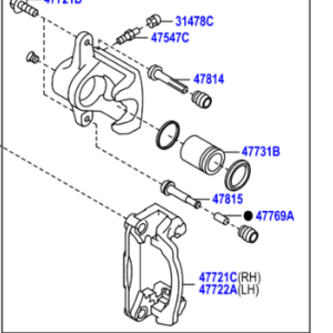 Toyota GT86 2012-2016 Rear Brake Calliper LH