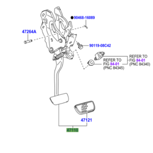 Toyota IQ 2008-2014 Brake Pedal