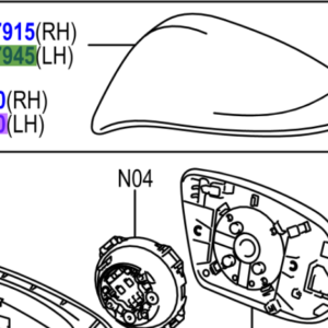 Toyota Rav4 2012-2019 Wing Mirror Cover Red 3R3 LH