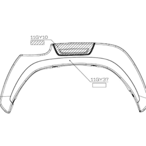 Toyota Hilux (B,C,D CAB) 2022- RH Rear Wheel Arch Trim