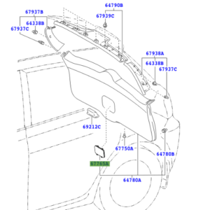 Toyota Auris/Hybrid 2007-2013 Back Door Service Hole Cover