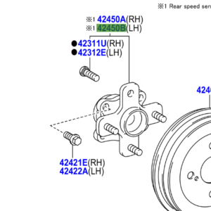 Toyota IQ 2008-2014 Hub & Bearing Assy, Rear Axle, LH