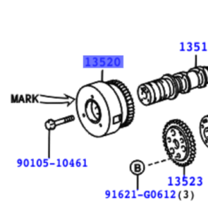 Toyota Yaris 2001-2005 Camshaft Timing Sprocket Assy