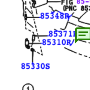 Toyota Yaris 2001-2005 Rear Washer Motor Assy