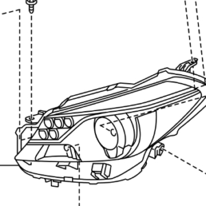 Toyota Yaris/Hybrid 2011-2014 Headlamp Unit RH