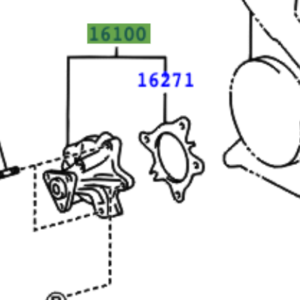 Toyota Yaris (JPP) 1999-2005 Engine Water Pump