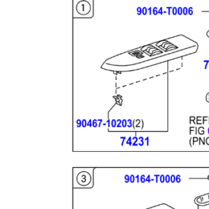 Toyota Hilux 2005-2012 Front Armrest Base Panel Drivers