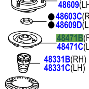 Toyota Auris/Hybrid 2012-2018 Seat, Front Coil Spring, Upper