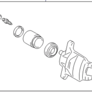 Toyota Aygo 2005-2014 Front Brake Calliper LH