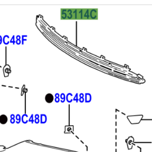 Toyota C-HR 2016- Grille, Radiator, Inner
