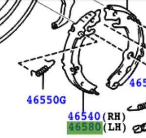 Toyota Rav4 2005-2012 Shoe Assy, Parking Brake No1