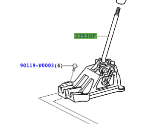 Toyota Aygo 2005-2014 Lever Assy, Shift (For Floor Shift)