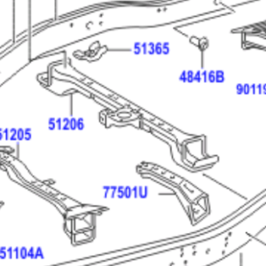 Toyota Hilux 2011-2015 Bracket Sub-Assy, Fuel Tank Mounting, Rear