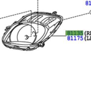Toyota Yaris 2005-2011 Headlamp RH