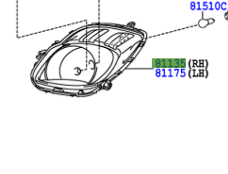 Toyota Yaris 2005-2011 Headlamp RH