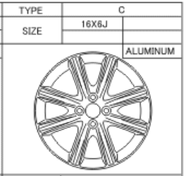 Toyota Yaris/Hybrid 2011-2014 Alloy Wheel Type C