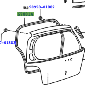 Toyota Yaris 2001-2005 Boot Seal Weatherstrip