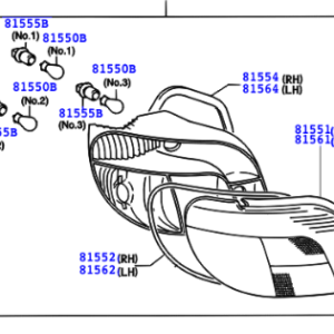 Toyota Yaris 2001-2005 Rear Combination Lamp LH