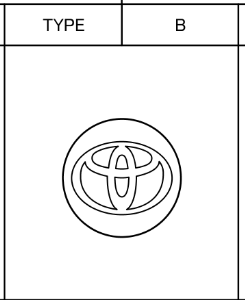 Toyota Yaris 2020- Centre Wheel Cap Type B