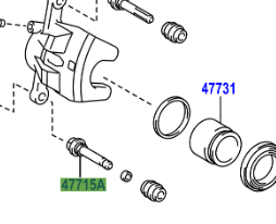 Toyota Rav4 2012-2019 Front Disc Brake Cylinder Slide Pin