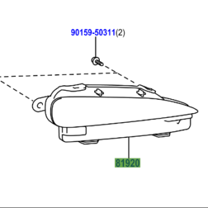 Toyota Yaris/Hybrid 2011-2014 Reflector Assy LH