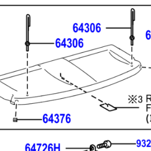 Toyota Auris/Hybrid 2012-2018 Parcel Shelf Assy