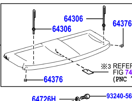 Toyota Auris/Hybrid 2012-2018 Parcel Shelf Assy