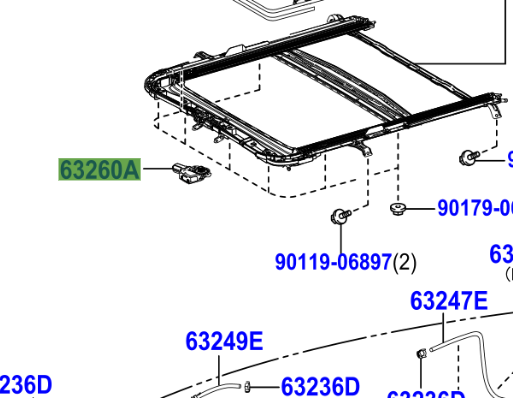 Toyota Rav4 2012-2019 Sunroof Motor