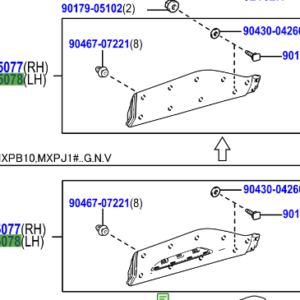 Toyota Yaris Cross 2021 Rear Door Outside Lower Moulding LH