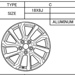 Toyota Corolla 2019- Alloy Wheel Type C