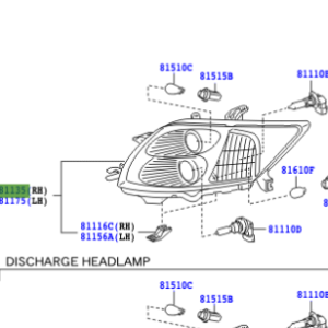 Toyota Auris/Hybrid 2007-2013 Headlamp Unit RH