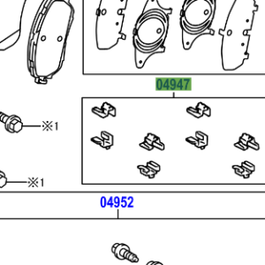 Toyota Auris/Hybrid 2012-2018 Fitting Kit, Disc Brake, Front