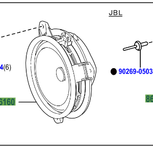 Toyota Rav4 2012-2019 Rear Speaker Assy No.1