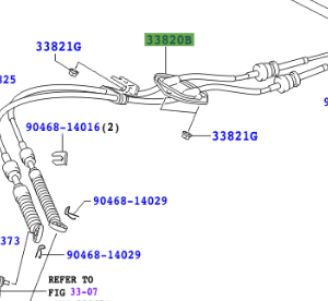 Toyota Aygo 2005-2014 Transmission Control Cable