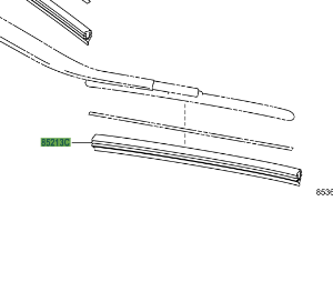 Toyota Jap Import Prius 2015-2022 Rubber, Wiper Blade, LH