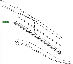 Toyota Jap Import Prius 2015-2022 Rubber, Wiper Blade, RH