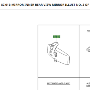 Toyota Yaris/Hybrid 2014-2020 Inner Rear View Mirror