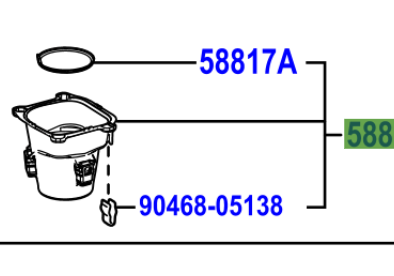 Toyota Rav4 2012-2019 Pocket Sub-Assy, Console Box, Black