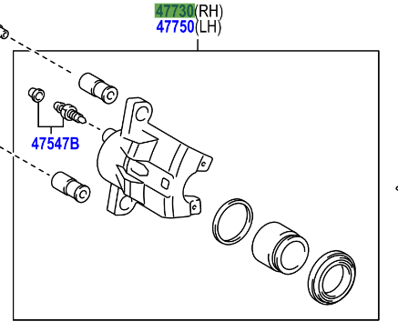 Toyota Yaris/Hybrid 2011-2014 Front Disc Brake Cylinder Assy RH