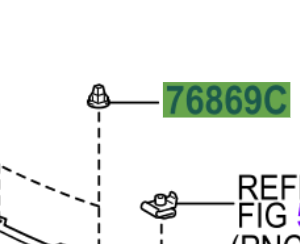 Toyota Yaris 2005-2011 Grommet 90189-06076