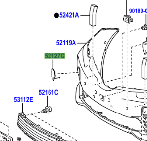 Toyota Auris/Hybrid Cover, Front Bumper Hole