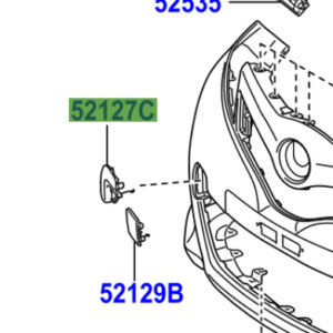 Toyota Yaris/Hybrid 2011-2014 Front Bumper Cover Hole