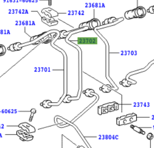 Toyota Hiace/Hiace S.B.V 1995-2011 Injection Pipe Assy No.2