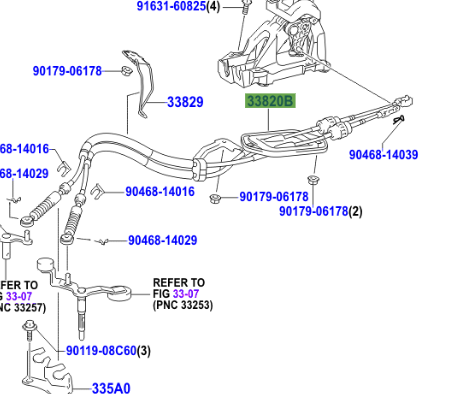 Toyota Yaris 2005-2011 Cable Assy, Transmission Control