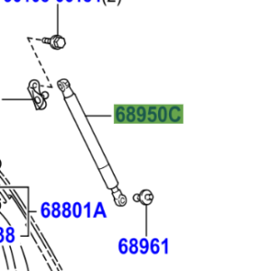 Toyota IQ 2008-2014 Back Door Stay Assy LH