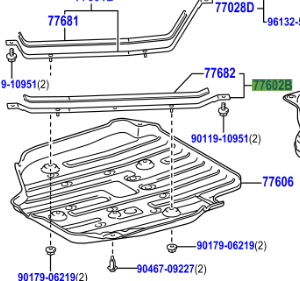Toyota IQ 2008-2014 Band Sub-Assy, Fuel Tank, No.1 LH
