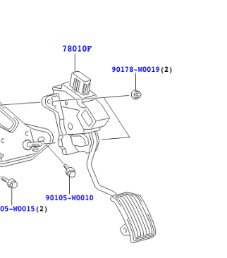Toyota Aygo 2005-2014 Accelerator Pedal Assy