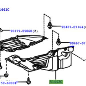 Toyota Celica 1999-2005 Engine Under Cover, LH