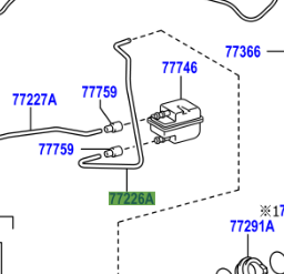 Toyota Yaris 2005-2011 Fuel Tank Breather Tube No.6